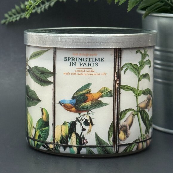 BBW Springtime In Paris Bath & Body Works 3 Wick Candle - Picture 1 of 10